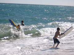 boogie boarding